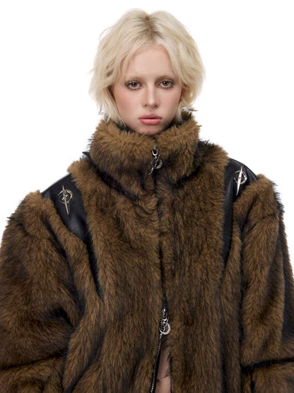 Electric Moon Stitching Fur Jacket【s0000015138】