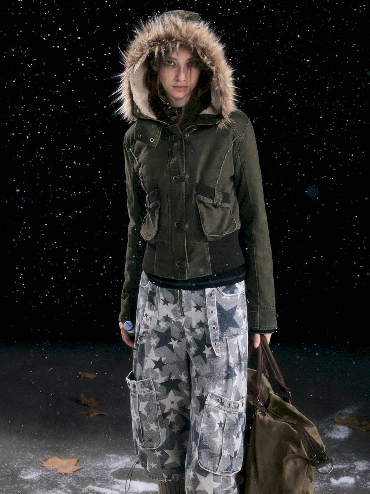 Hooded Short Cotton Jacket【s0000014432】