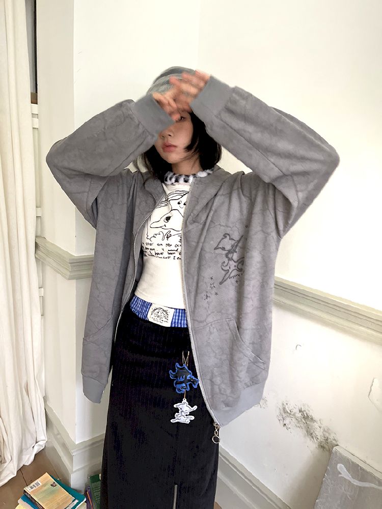 Hooded Sweatshirt Cardigan【s0000011190】