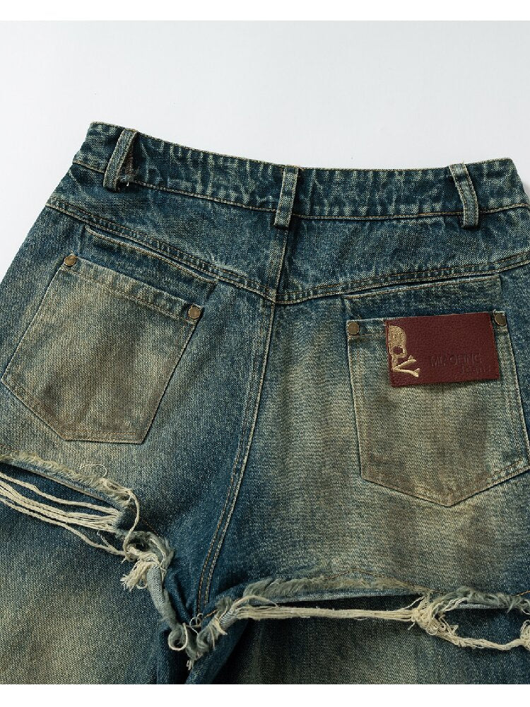 Nostalgic Print Fake Two Denim【s0000015931】