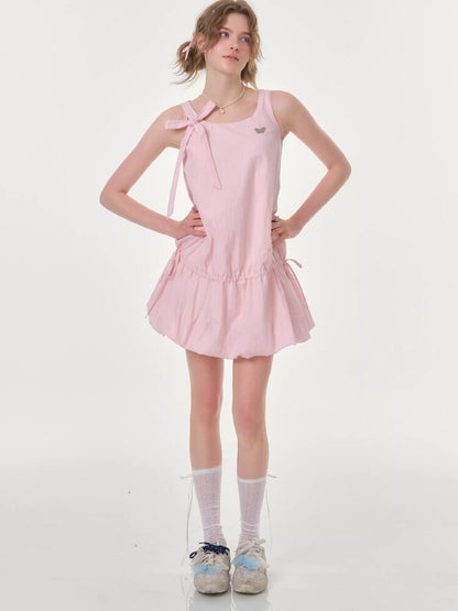 Lace Up Bud Hem Camisole Dress【s0000016615】