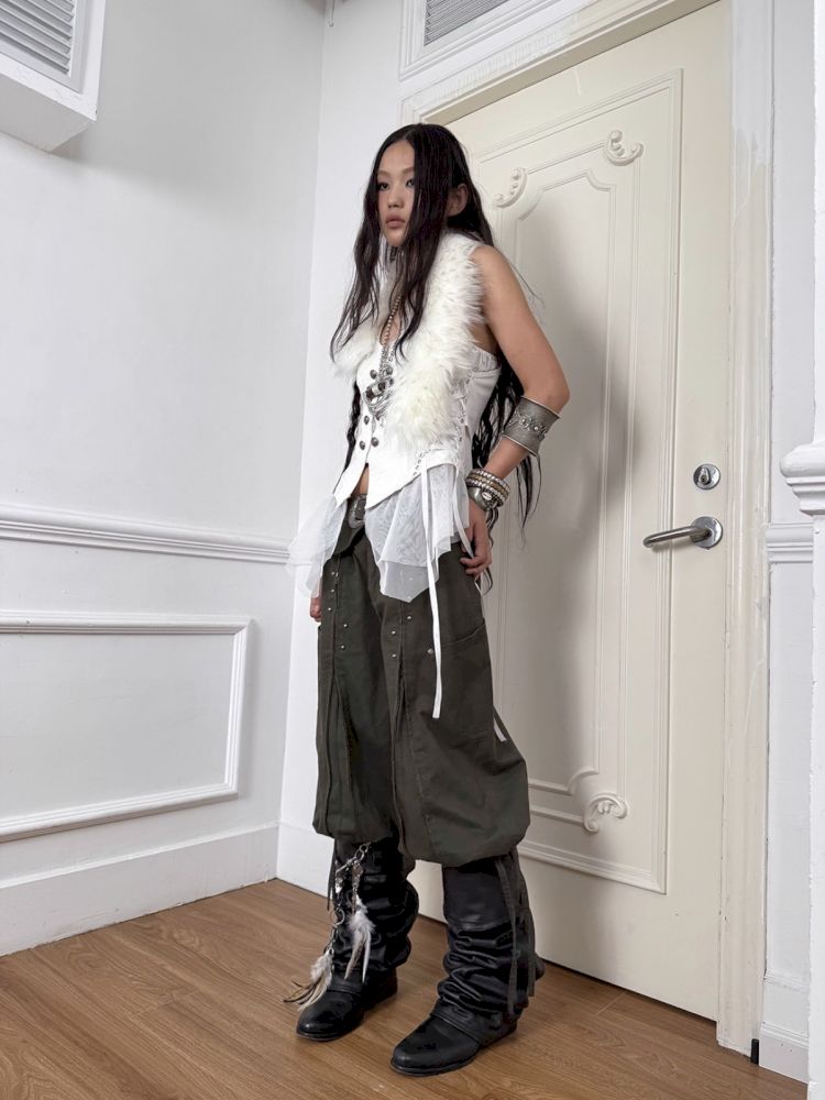 Fur Collar Pirate Sleeveless Vest【s0000013909】