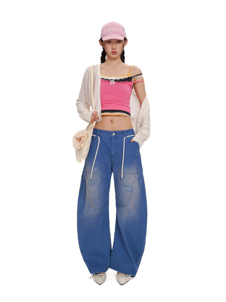 Washed Machete Wide Leg Pants【s0000012524】