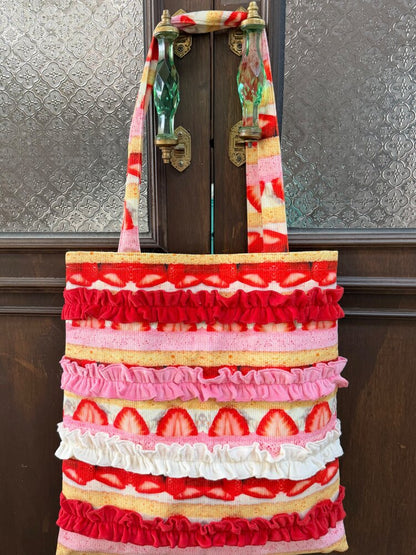 Strawberry Cake Corduroy Bag【s0000015611】