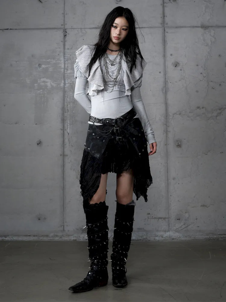 Puff Sleeves Round Neck Long Sleeve Base【s0000013956】