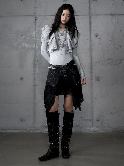 Puff Sleeves Round Neck Long Sleeve Base【s0000013956】