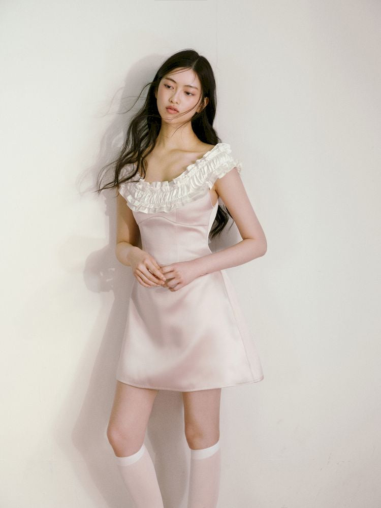 One Shoulder Waist Dress【s0000013239】