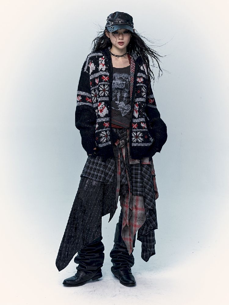 Mohair Wool Knit Cardigan Sweater【s0000011217】