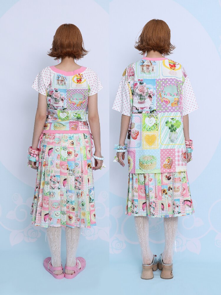 Cake Dessert Printed Loose T Shirt【s0000017455】