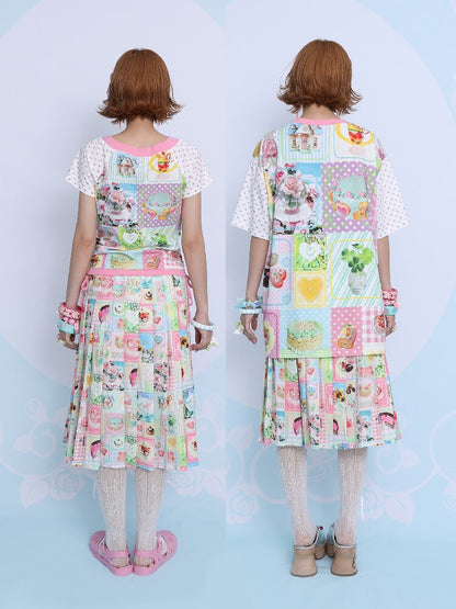 Cake Dessert Printed Loose T Shirt【s0000017455】