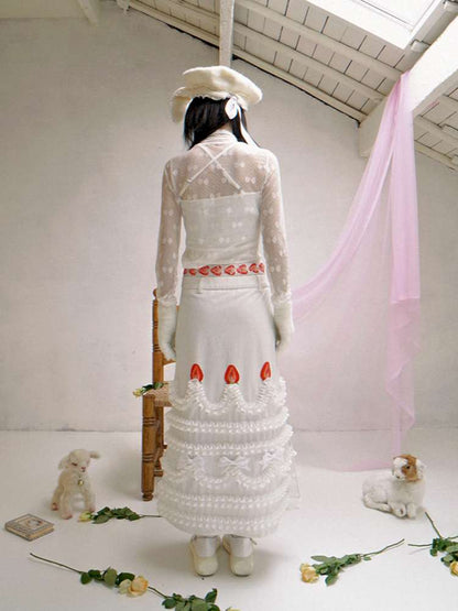 Cherry Jacquard High-Neck Base Shirt【s0000014937】