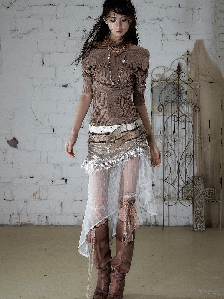 French Palace Satin Mermaid Skirt【s0000017238】