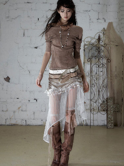 French Palace Satin Mermaid Skirt【s0000017238】