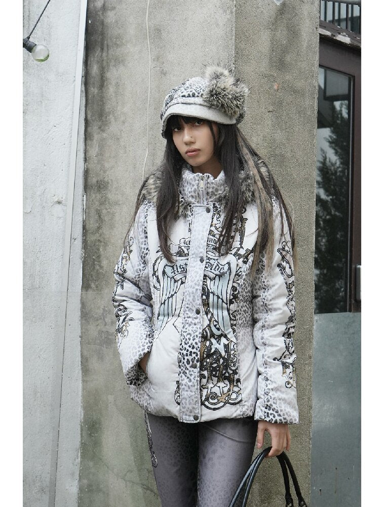 Snow Leopard Vintage Patchwork Hat【s0000018071】