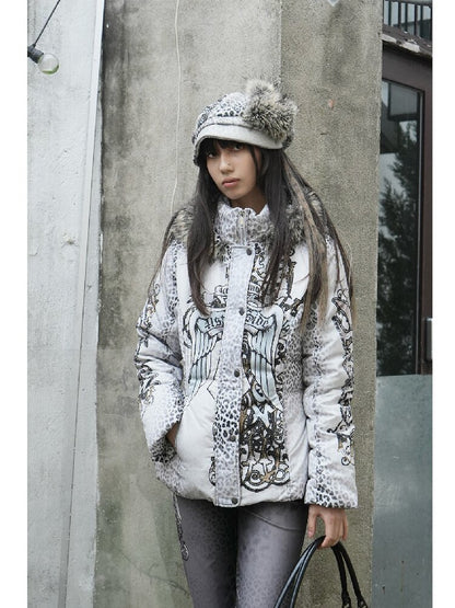 Snow Leopard Vintage Patchwork Hat【s0000018071】