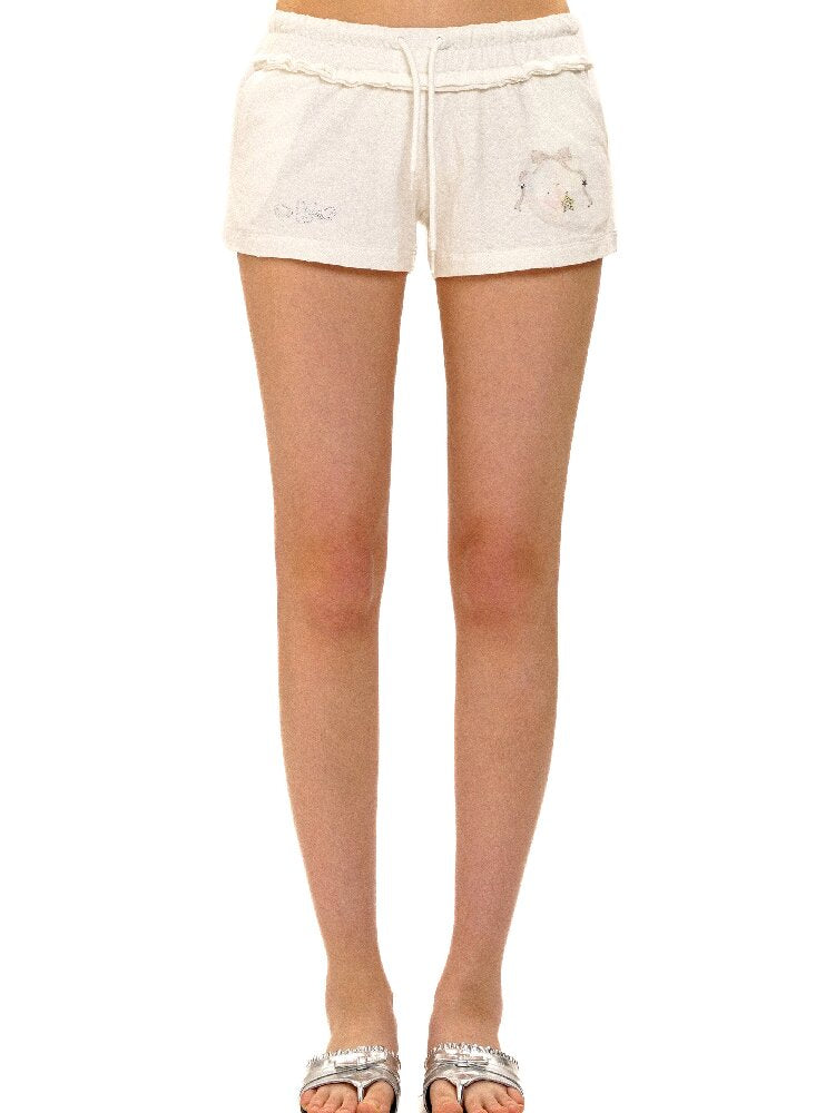 Rabbit Badge Cardigan Shorts Set【s0000017412】
