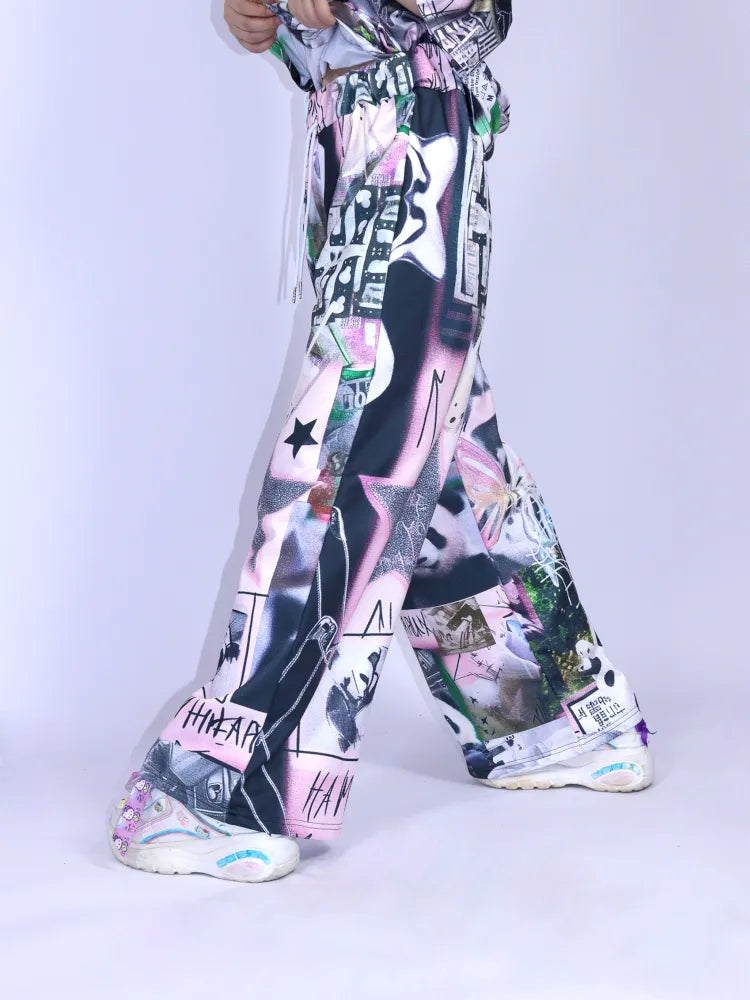 Panda Relaxed-Fit Wide-Leg Pants【s0000013976】