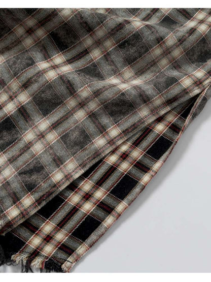 Rock Rebel Punk Check Shirt Jacket【s0000014656】