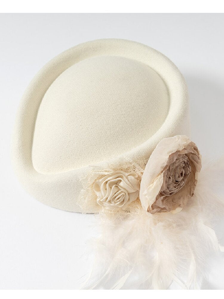 Baroque Lace Wool Equestrian Beret【s0000017994】