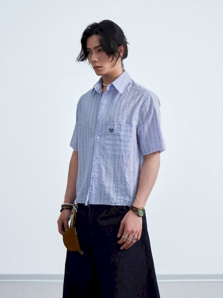 Striped Short Sleeve Shirt【s0000013198】