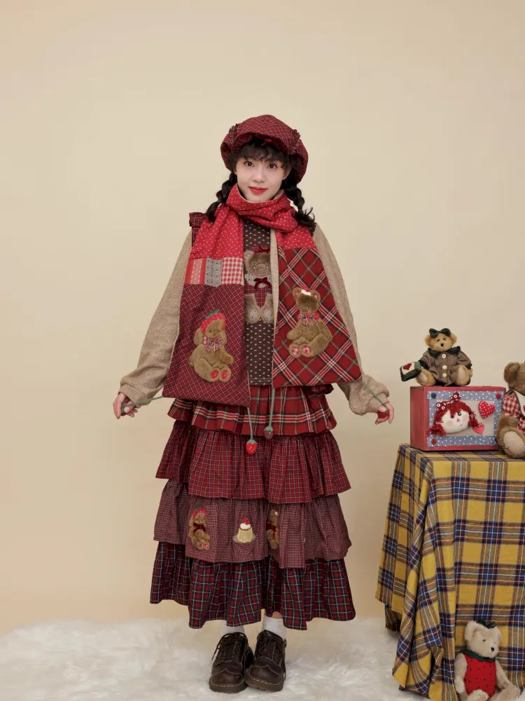 Embroidered lace-trim knit sweater【s0000014173】