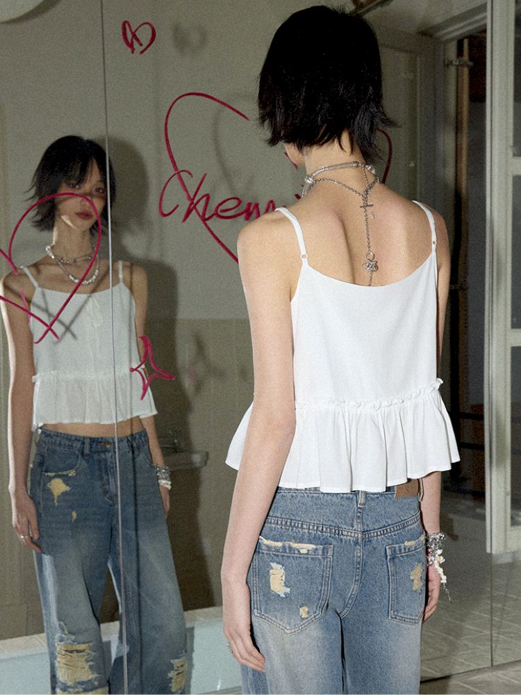 Pure white strapless tops【s0000012956】