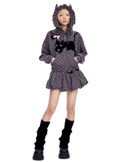 Cat Tail Embroidered Pumpkin Skirt【s0000014423】