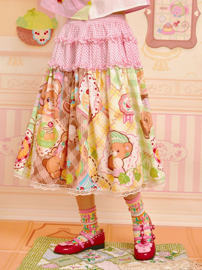 Patchwork Half Skirt【s0000013351】