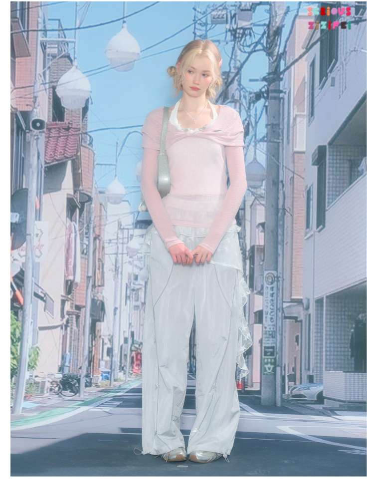 Soft Cloud Knot Slim Knitted Top【s0000015426】