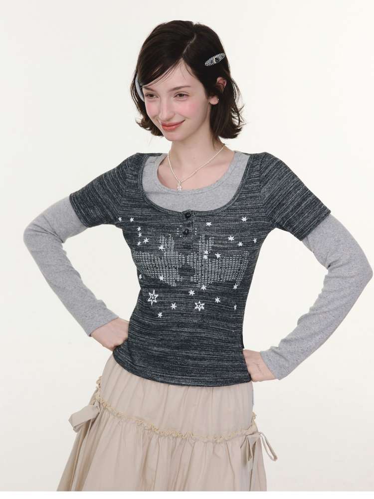 Starry Night Rabbit Design Top【s0000015427】
