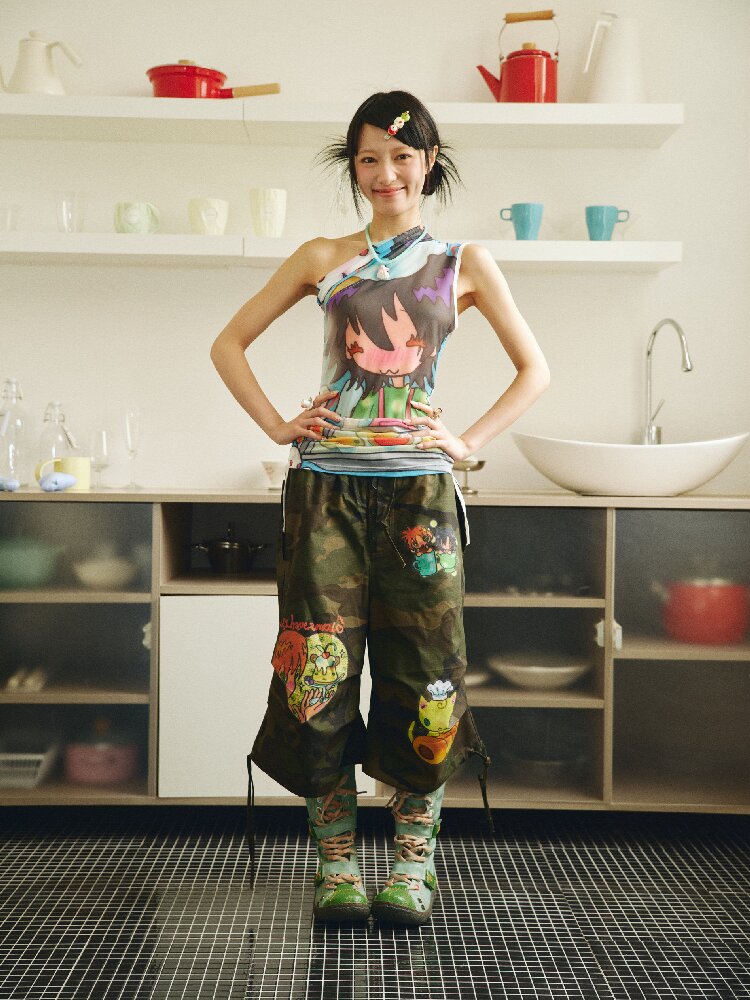 Bread Cat Camouflage Cargo Shorts【s0000018693】
