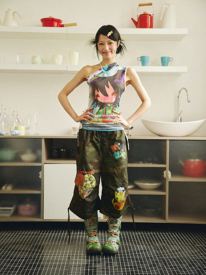 Bread Cat Camouflage Cargo Shorts【s0000018693】
