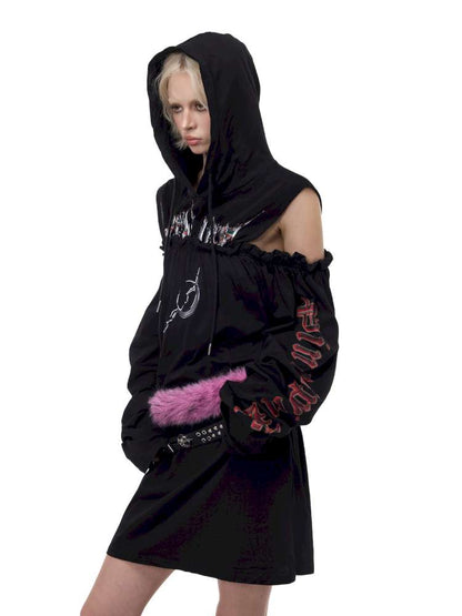 Black Metal Rock Rivet Wool Belt【s0000015131】