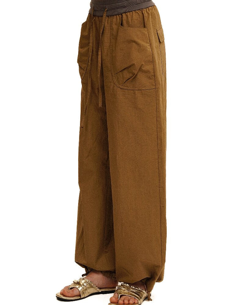 Threaded Waist Drawstring Pants【s0000017438】