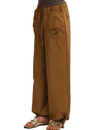 Threaded Waist Drawstring Pants【s0000017438】