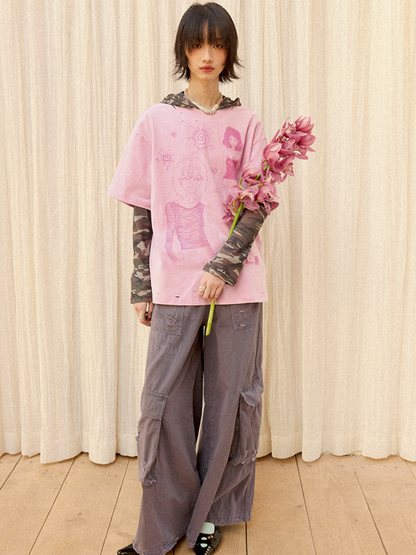 Printed Short Sleeve T-Shirt【s0000012426】