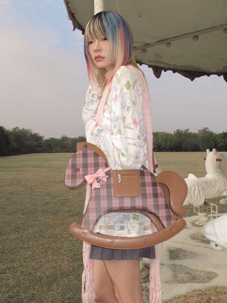 Horse Rolling Trojan Tote Bag【s0000015381】