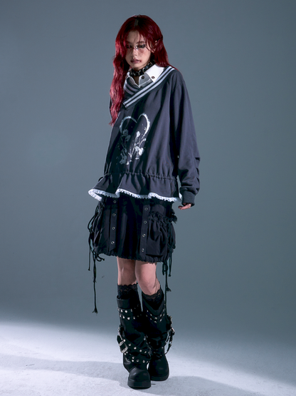 Drawstring Oversized Hoodie Top【s0000013912】