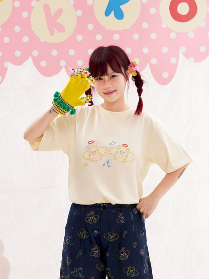 Animal Angel Embroidered T-Shirt【s0000013183】