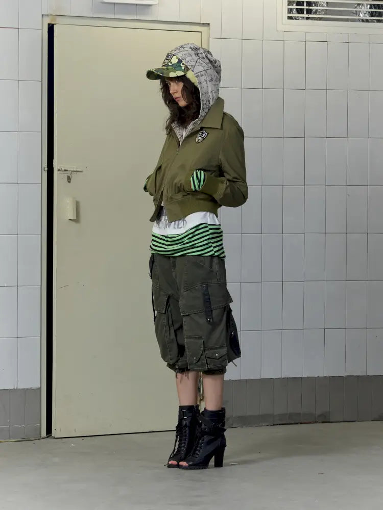 Fake Two-Piece Zipper Short Jacket【s0000014197】