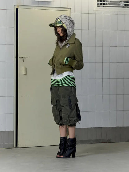 Fake Two-Piece Zipper Short Jacket【s0000014197】