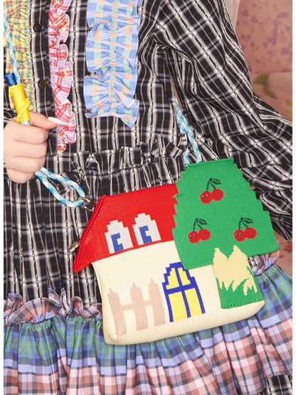 Red House Cherry Tree Knit Crossbody Bag【s0000014826】