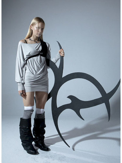 Drawstring One Shoulder T-Shirt【s0000011277】