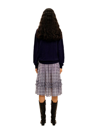 Horse Rabbit Lace Crew Neck Sweater【s0000016072】
