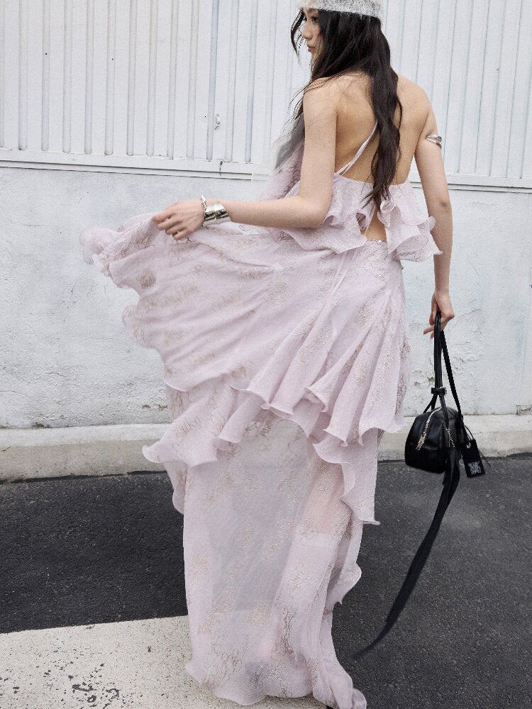 Romantic Ruffle Two-Piece Dress【s0000016868】