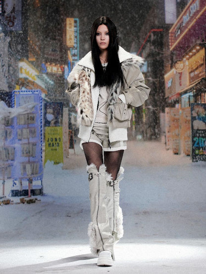 Fake Two Piece Pu Leather Jacket【s0000011252】