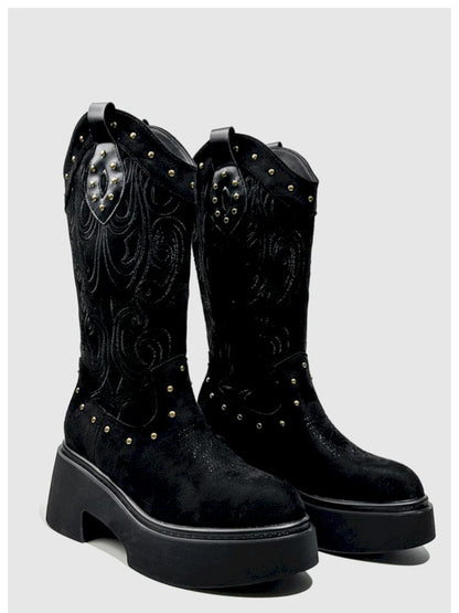 Thick Bottom Western Boots【s0000013764】