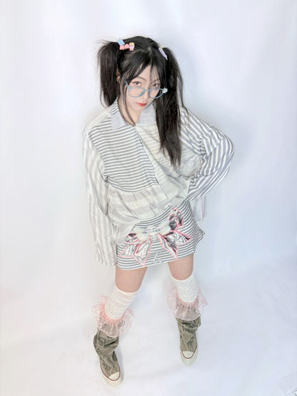 Loose casual versatile long-sleeved blouse【s0000013282】