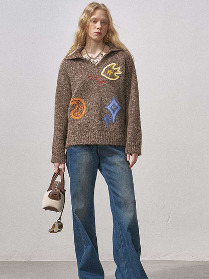 Colorful Towel Embroidered Sweater【s0000015232】