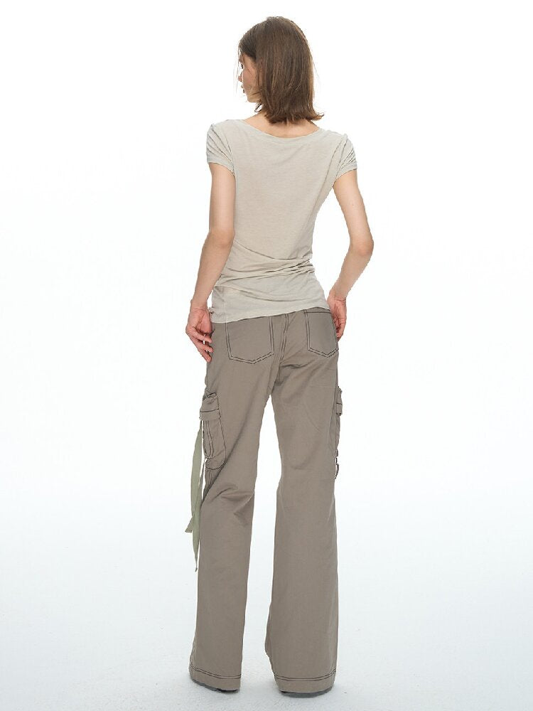 Large Pocket Topstitch Cargo Pant【s0000015860】